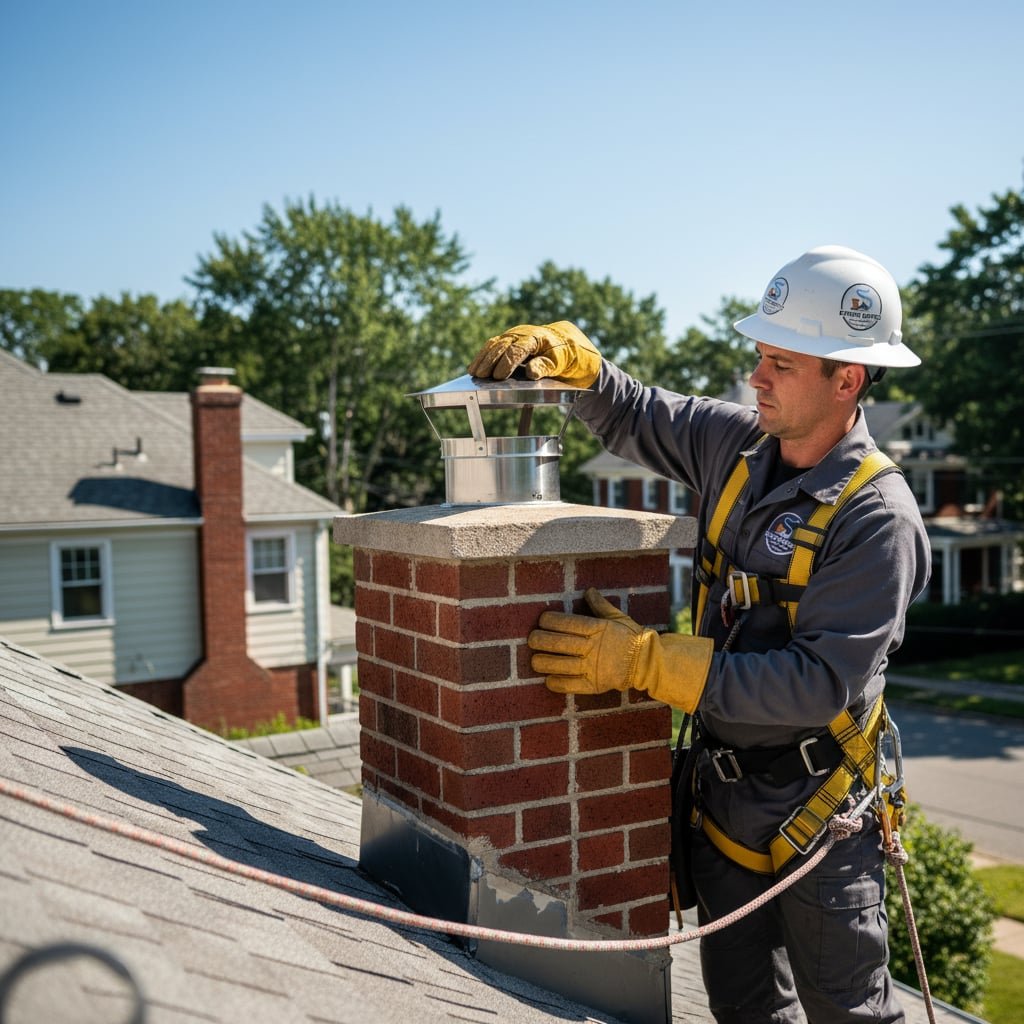Boston Chimney Cap Installation